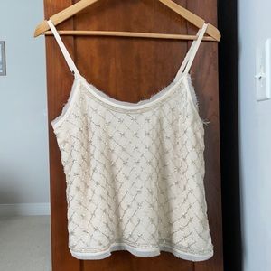A&F Chiffon Embellished Tank Cami